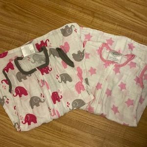Baby girl wearable blankets (2)